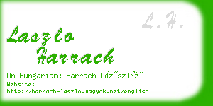 laszlo harrach business card